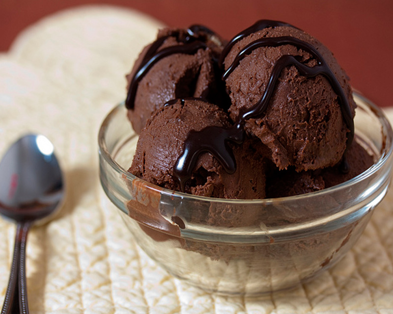 Шоколадное мороженое.