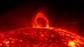 Солнечные вспышки на поверхности солнца